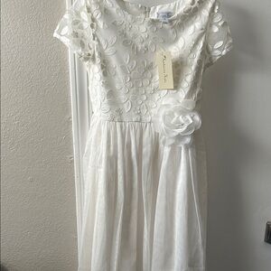Fantaisie Kids elegant Ivory Floral Dress